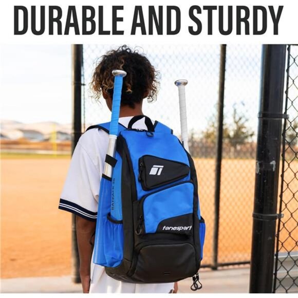 Baseball Bag - Backpack for Baseball, Softball, Tball - Adults & Youth Bat Bag - Picture 2 of 7